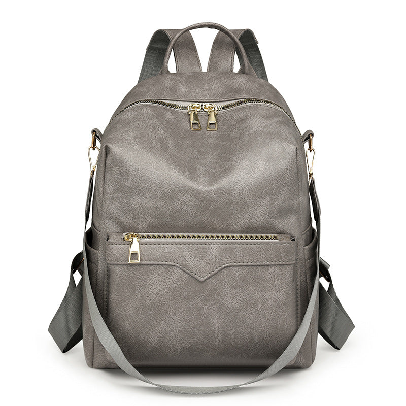  Korean-style Soft PU Large-Capacity Versatile SpringSummer New Arrival Womens Travel Backpack #
